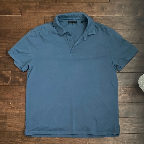 Vince Other - Vince Men’s Cobalt Blue Short Sleeve Polo